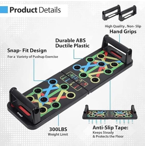 Push-Up Board System – Color-Coded, Non-Slip, Collapsible & Ergonomic - Infinitygallery.store