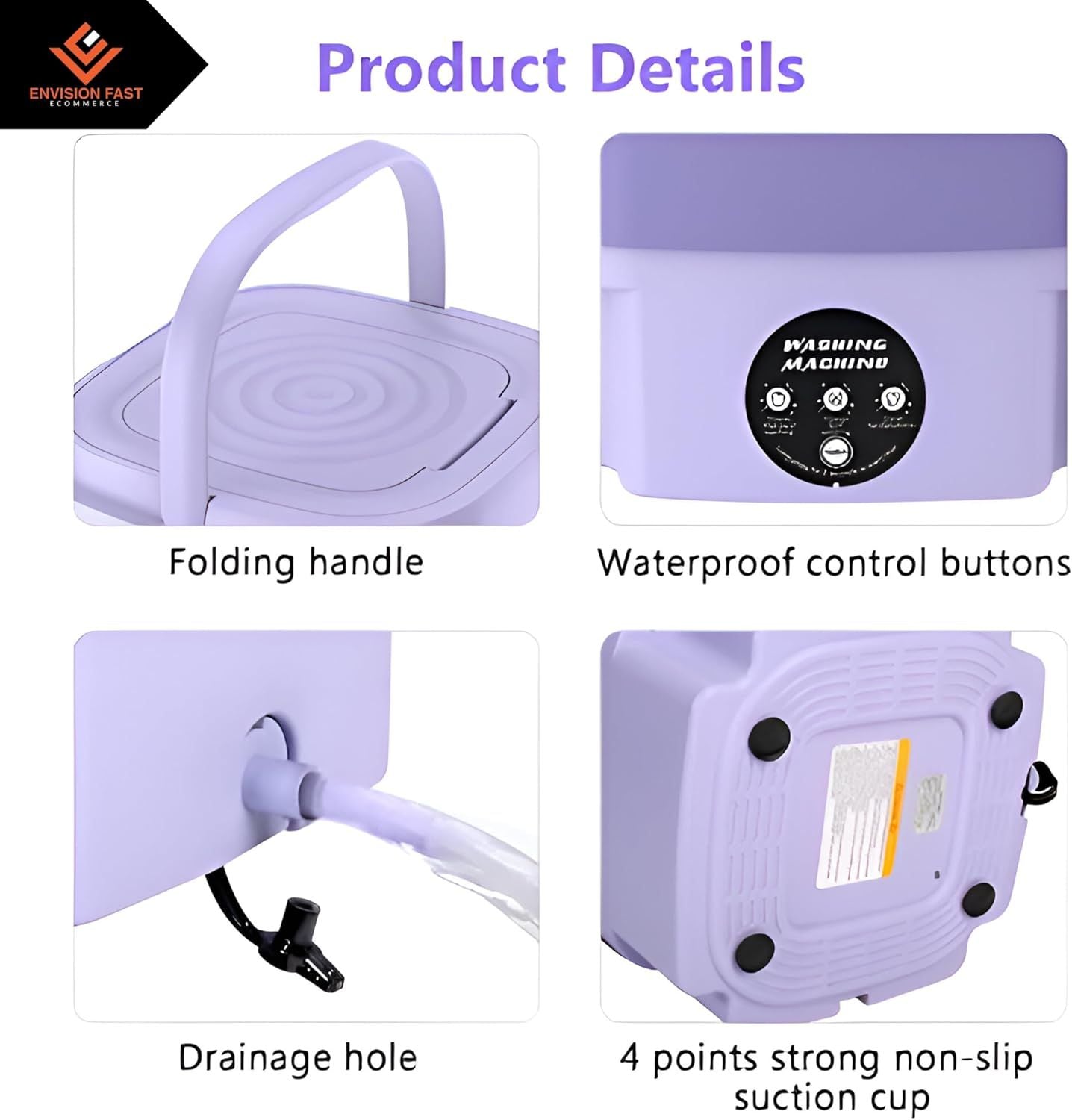 Mini Portable Washing Machine with Built-In Dryer – 5.5kg Compact Folding Washer for Home & Travel - Infinitygallery.store