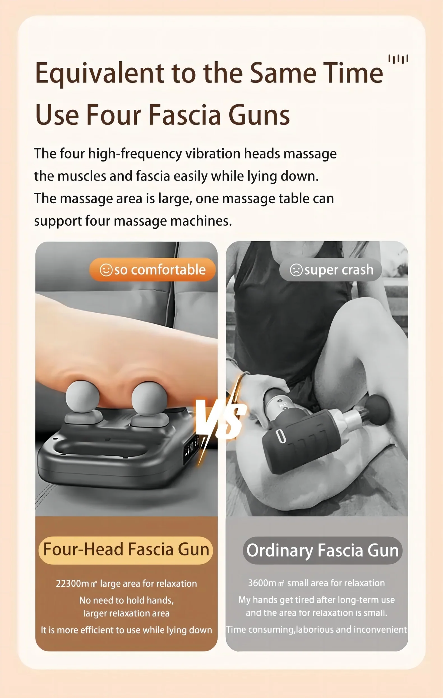 Handheld Four Heads Back Massager Gun – Deep Tissue & Quad-Axis Technology - Infinitygallery.store