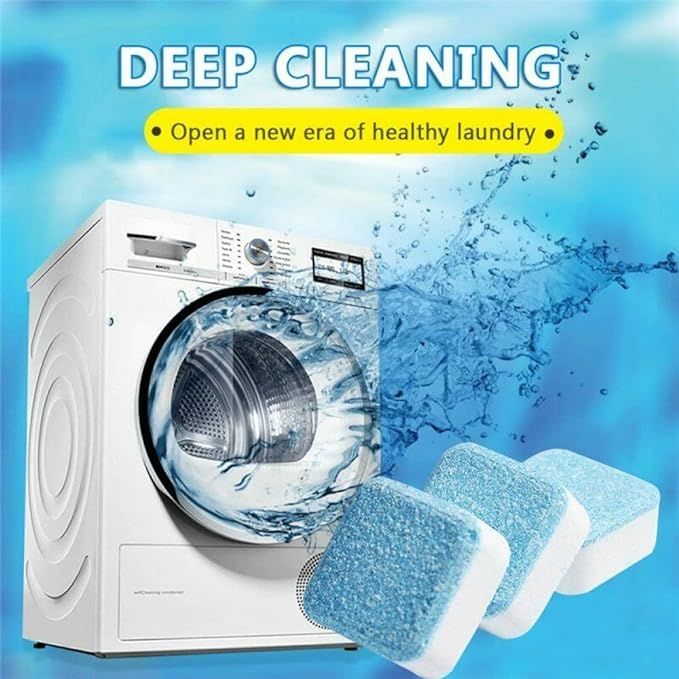Washing Machine Cleaner Tablets (Pack of 12) – Deep Clean & Odor Removal for All Washers - Infinitygallery.store