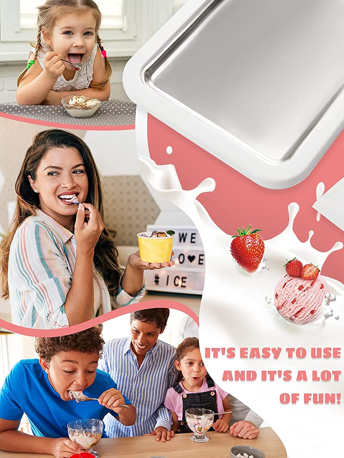 Instant Ice Cream Maker – DIY Rolled Ice Cream Pan for Kids & Adults - Infinitygallery.store
