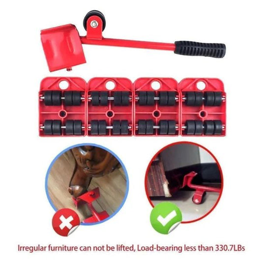 Heavy Duty Furniture Mover Tool Set – Lifter & 360° Sliders for Easy Rearrangement - Infinitygallery.store