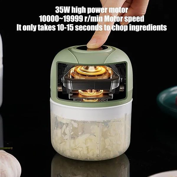 Electric Garlic Chopper – One-Touch Mini Food Processor for Fast & Easy Prep - Infinitygallery.store