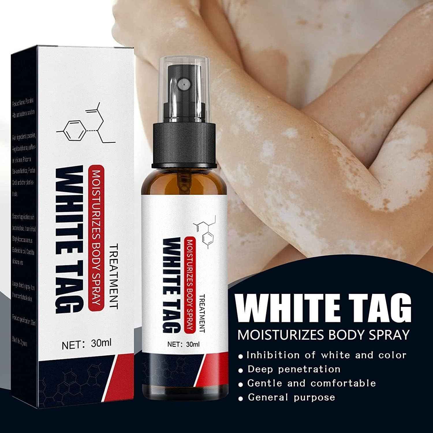 Dermax White Tag Body Moisturizing Spray – Soothes Dry, Rough & Psoriasis-Prone Skin