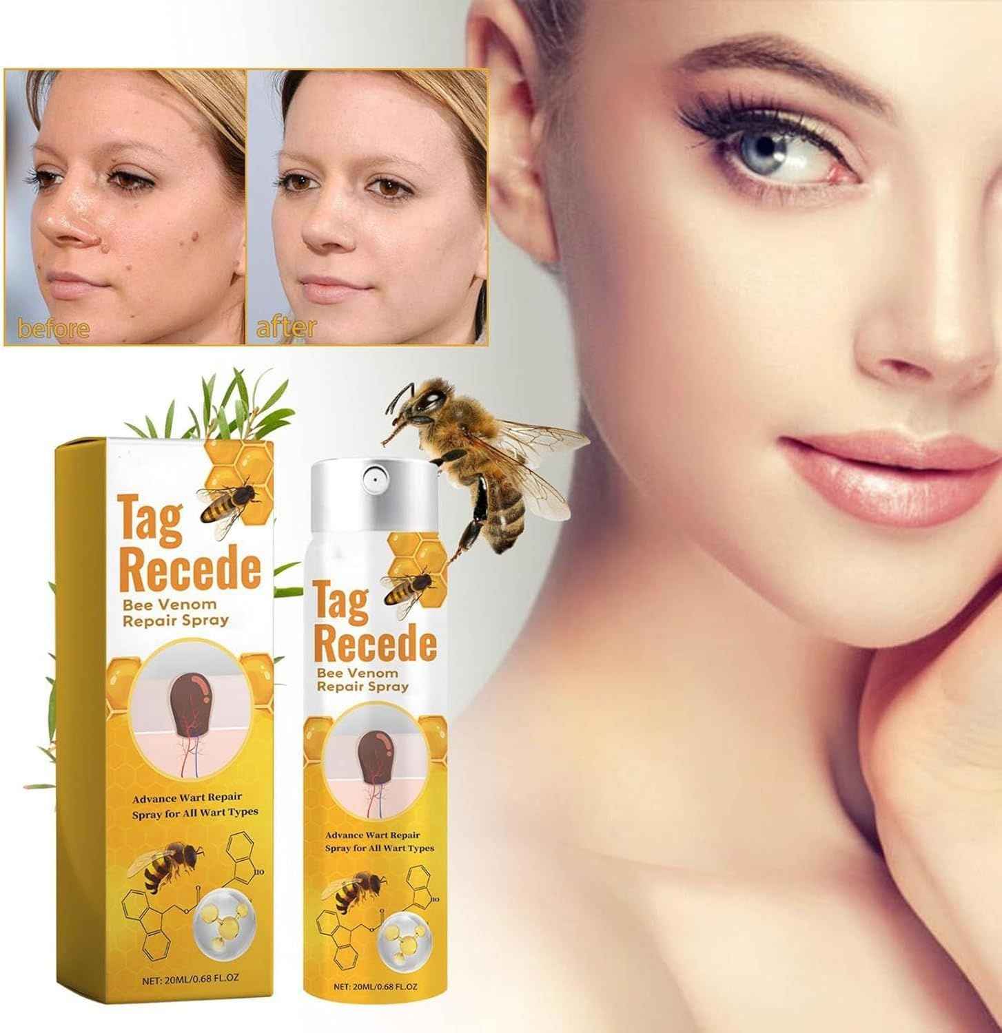 Tag Recede Bees Treatment Spray – Smooth Skin with P-Venom, 20ml