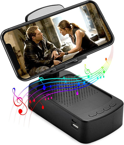 Roarswa 4-in-1 Mobile Phone Holder with HD Bluetooth Speaker – Adjustable Stand & USB Power Station - Infinitygallery.store