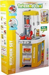 Realistic Toy Kitchen Set for Girls – Interactive Cooking Playset with Water Feature & Storage - Infinitygallery.store