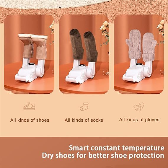 Foldable Electric Shoe Dryer – Portable 90° Folding Design with Timer & Constant Temperature - Infinitygallery.store