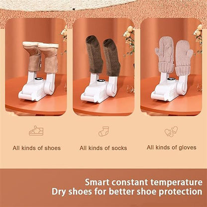Foldable Electric Shoe Dryer – Portable 90° Folding Design with Timer & Constant Temperature - Infinitygallery.store
