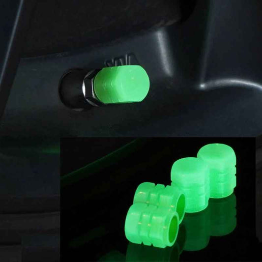 Luminous Tire Valve Caps (4-Pack) – LED Glowing Car Wheel Lights for Cars, Bikes & Motorcycles