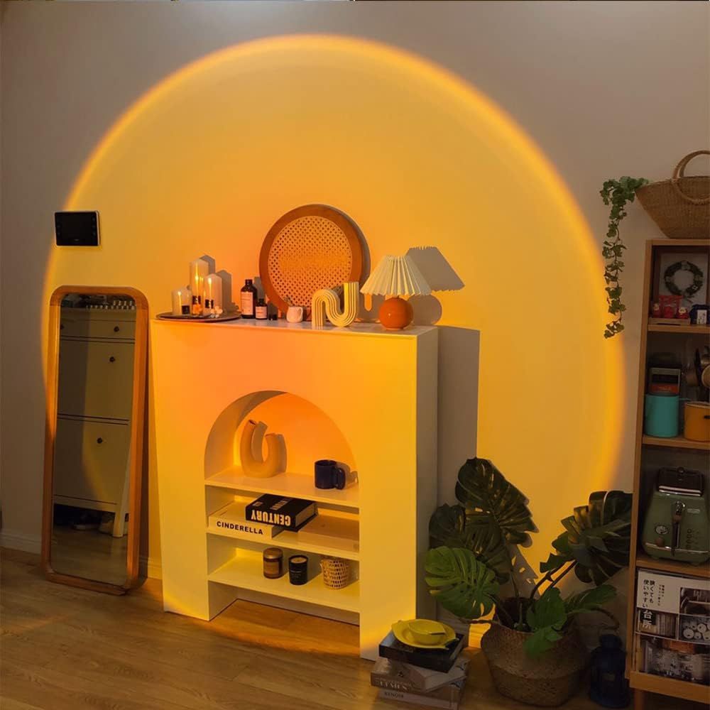 LED Sunset Projection Lamp – 180° Rotating Mood Light with 4 Film Options for Room Decor & Photography - Infinitygallery.store