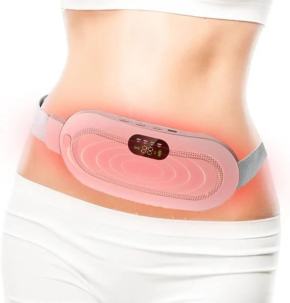 Period Heating & Massage Belt – Fast Pain Relief with 4 Massage Modes & 3 Heat Levels - Infinitygallery.store