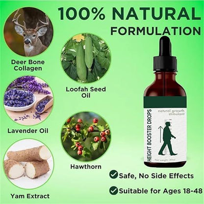 Height Booster Drops for Kids – Growth Support Formula (30ml) - Infinitygallery.store