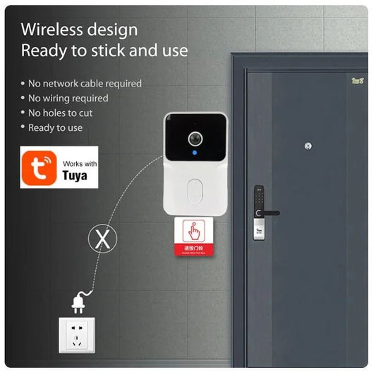 Wireless Smart Video Doorbell – HD, Two-Way Audio, Night Vision & Smartphone Alerts - Infinitygallery.store
