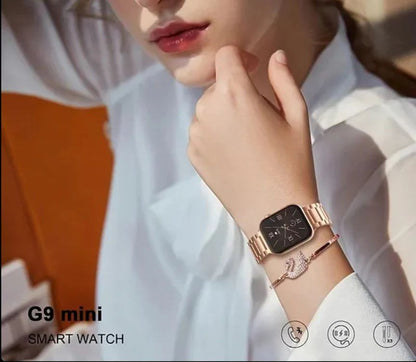 Haino Teko G9 Mini Rose Gold Smart Watch – Elegant Design with Fitness & Sleep Tracking | Infinity Gallery - Infinitygallery.store
