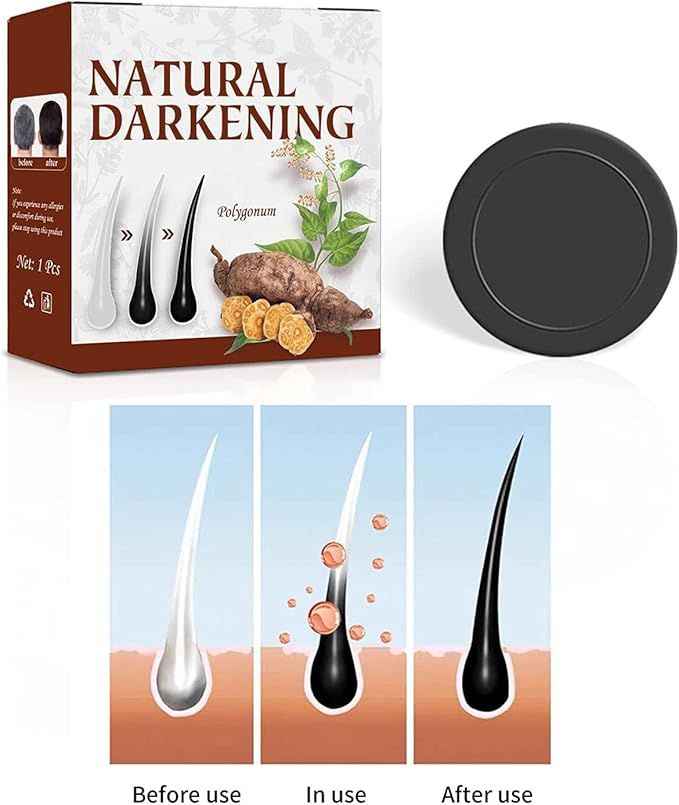 Hair Darkening Shampoo Bar – Natural Organic Conditioner for Gray Hair
