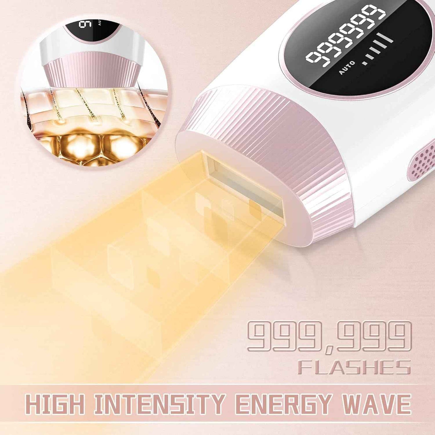 IPL Laser Hair Removal Device – 999,999 Flashes for Women & Men | Safe, Painless, At-Home Use