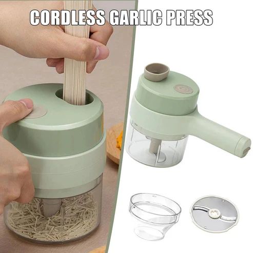 Handheld Electric Food Chopper – Ergonomic Design with Spatula & Cleaning Brush (1200mAh) - Infinitygallery.store