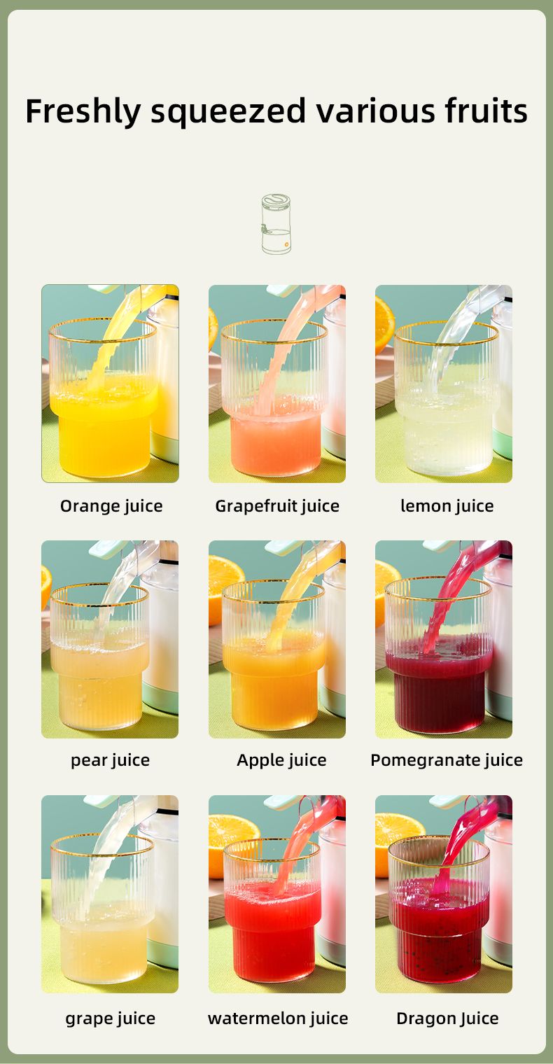 Rechargeable Automatic Citrus Juicer – Portable, Hands-Free, USB Powered, 400ml Capacity - Infinitygallery.store