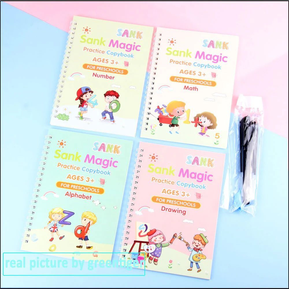 Magic Handwriting Practice Book – Reusable English Writing Workbook for Kids & Adults | Infinity Gallery - Infinitygallery.store