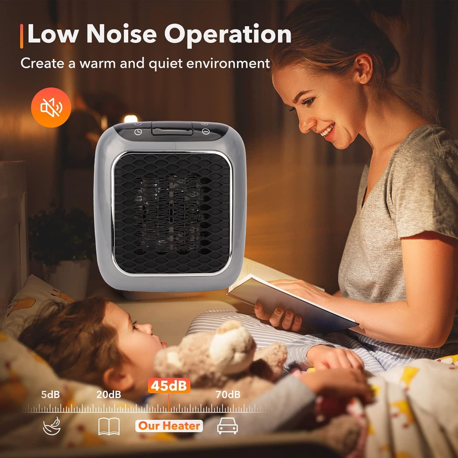Portable Electric Wall Heater – Compact 800W Fast Ceramic Heater with Timer & Thermostat - Infinitygallery.store