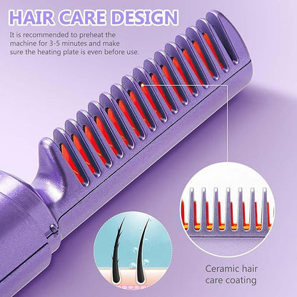 ✨ Portable Hair Straightener Comb – Negative Ion, Anti-Frizz, Ceramic Heated Brush - Infinitygallery.store