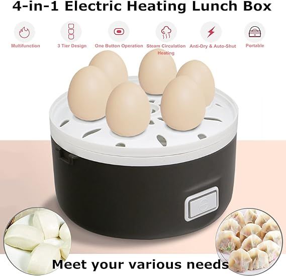 Electric Heated Lunch Box – Portable Food Warmer for Home, Office & Travel - Infinitygallery.store