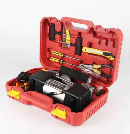 High-Performance Car Air Pump with Emergency Light & Tire Pressure Monitoring