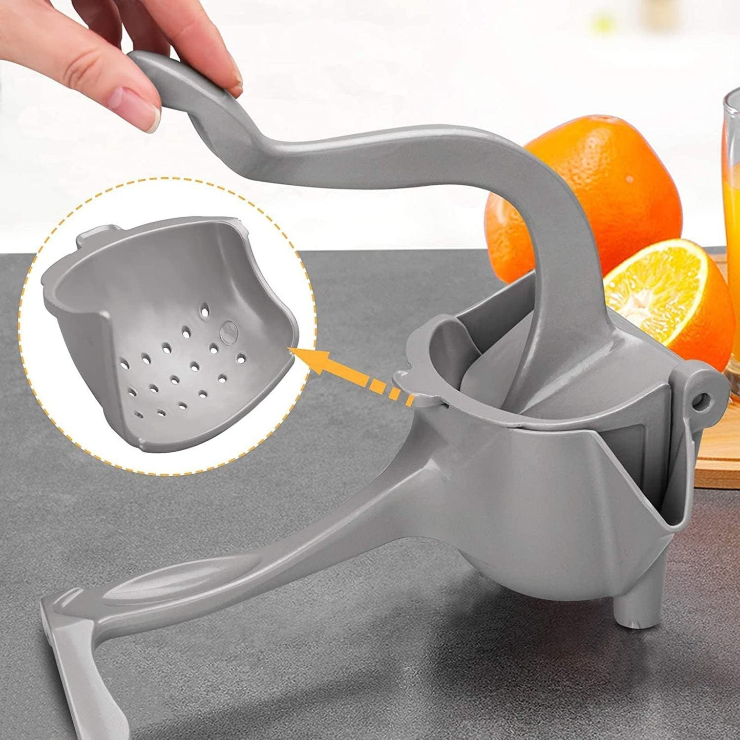 Amateur Premium Stainless Steel Lemon & Lime Squeezer – Manual Citrus Juicer for Effortless Juice Extraction - Infinitygallery.store