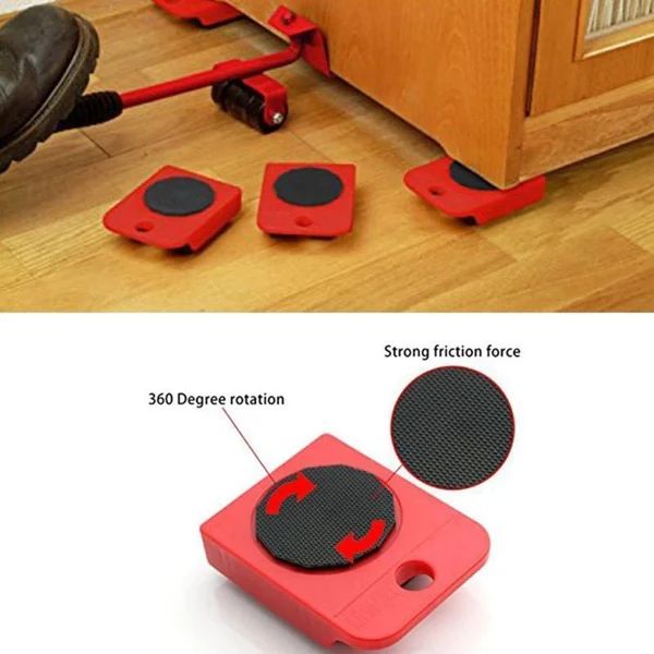 Heavy Duty Furniture Mover Tool Set – Lifter & 360° Sliders for Easy Rearrangement - Infinitygallery.store