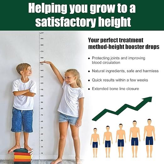Height Booster Drops for Kids – Growth Support Formula (30ml) - Infinitygallery.store