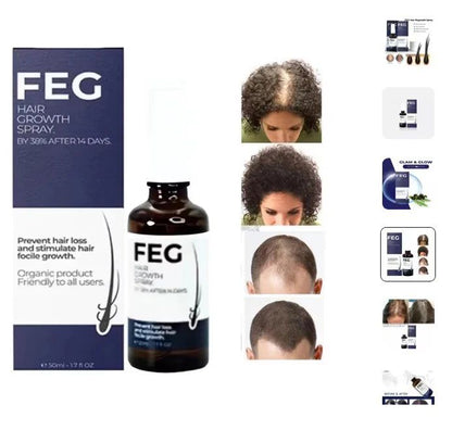 FEG Hair Growth Spray – Natural Hair Restoration & Thicker, Healthier Hair - Infinitygallery.store