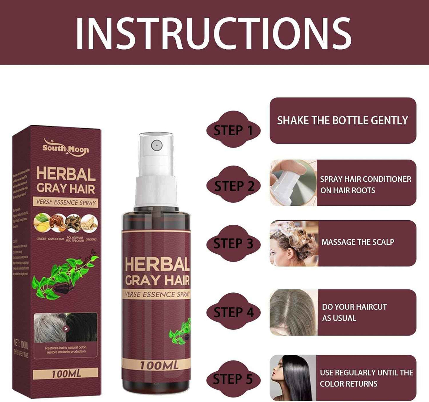 Herbal Hair Darkening Conditioner – Anti-Hair Loss & Natural Color Boost (100ml)
