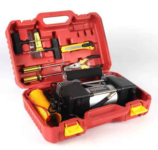High-Performance Car Air Pump with Emergency Light & Tire Pressure Monitoring