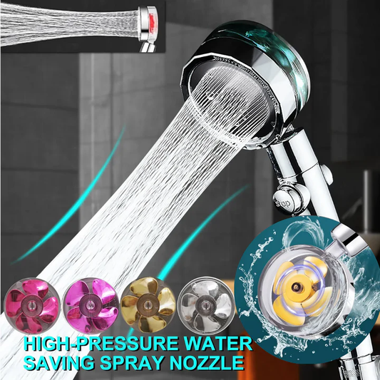 High Pressure Turbo Fan Shower Head – 360° Rotating, Water-Saving & Purifying! - Infinitygallery.store