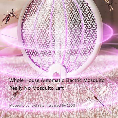 Electric Mosquito Zapper – 3000V Rechargeable Fly Swatter with Dual Mode & Safety Mesh - Infinitygallery.store