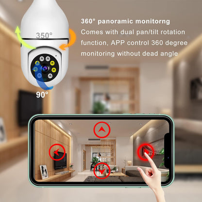 Light Bulb Security Camera – 1080P WiFi Camera with Full Color Night Vision & Motion Alerts - Infinitygallery.store