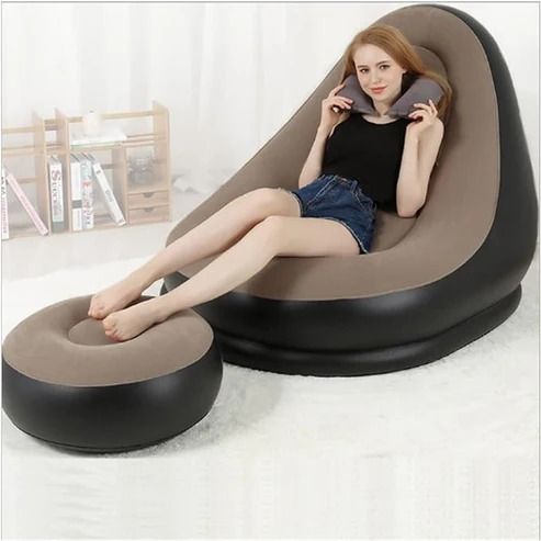 Inflatable Single Sofa – Modern Folding Air Chair for Living Room or Travel - Infinitygallery.store