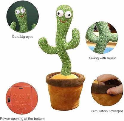 Dancing Cactus Toy – Talking, Singing, and Mimicking Plush Cactus - Infinitygallery.store