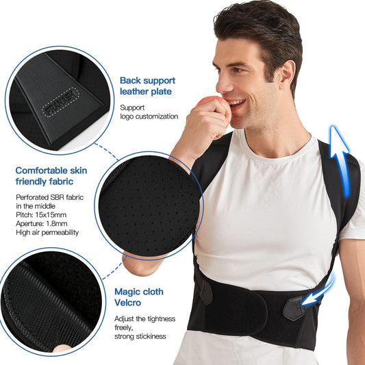 Adjustable Posture Corrector Belt for Back, Spine & Shoulder Support – Unisex Brace (M–XXL) - Infinitygallery.store