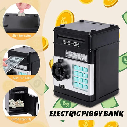 Electric Piggy Bank for Kids – Automatic Money Eating ATM Toy | Password Lock & Coin Slot Savings Bank - Infinitygallery.store