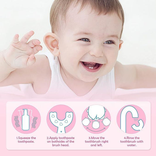 Kids U-Shaped Toothbrush – 360° Gentle Cleaning for Ages 2–12 - Infinitygallery.store