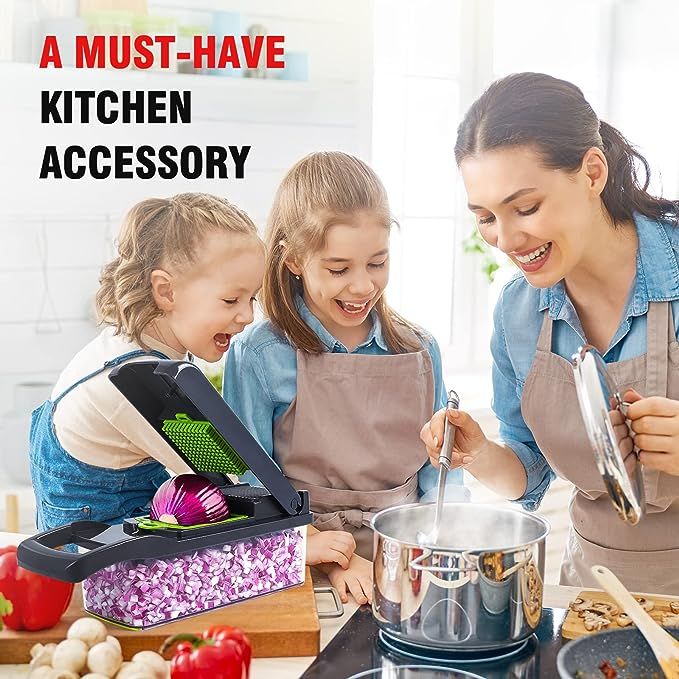 8-in-1 Vegetable Chopper & Slicer – Multifunctional Cutter with Stainless Steel Blades - Infinitygallery.store