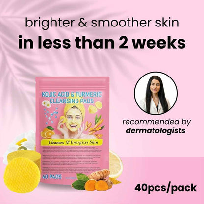 Turmeric and Kojic Acid Brightening Pads – Dark Spot Corrector & Acne Treatment