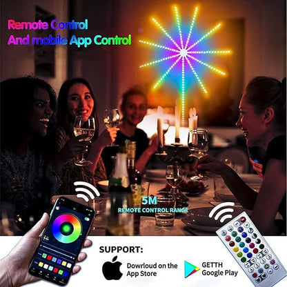 Smart Firework LED Lights – 16 Million Colors, Music Sync & App Control for Festive Ambience - Infinitygallery.store