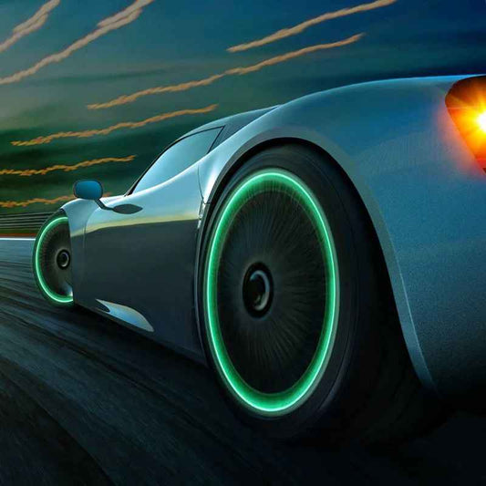 Luminous Tire Valve Caps (4-Pack) – LED Glowing Car Wheel Lights for Cars, Bikes & Motorcycles