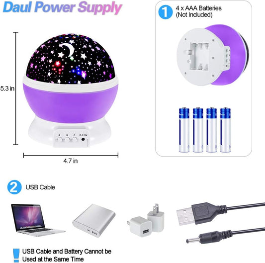 Star Light LED Projector – 360° Galaxy Night Light for Kids & Bedroom Decor - Infinitygallery.store