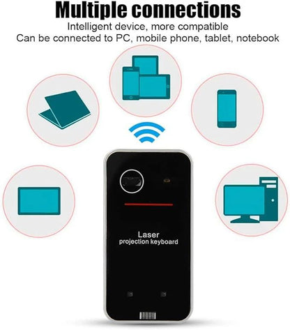 Laser Projection Keyboard with Mouse Function – Wireless, Portable & Bluetooth-Enabled - Infinitygallery.store