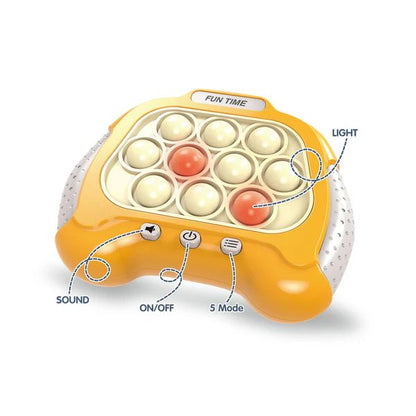 Quick Push Pop Game Machine – Light-Up Fidget Puzzle Toy with 4 Modes for Kids & Families - Infinitygallery.store