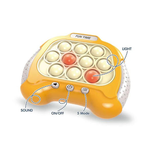 Quick Push Pop Game Machine – Light-Up Fidget Puzzle Toy with 4 Modes for Kids & Families - Infinitygallery.store